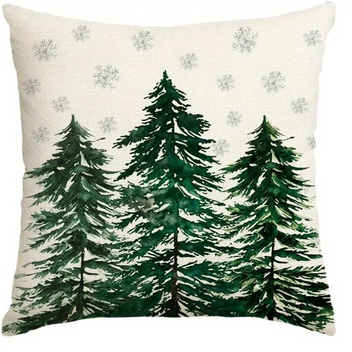 Pillow Cases Anime Pillow Cases Embroidered Christmas Winter Themed Cushion Covers Sofa Bedroom Car Pillow Cover