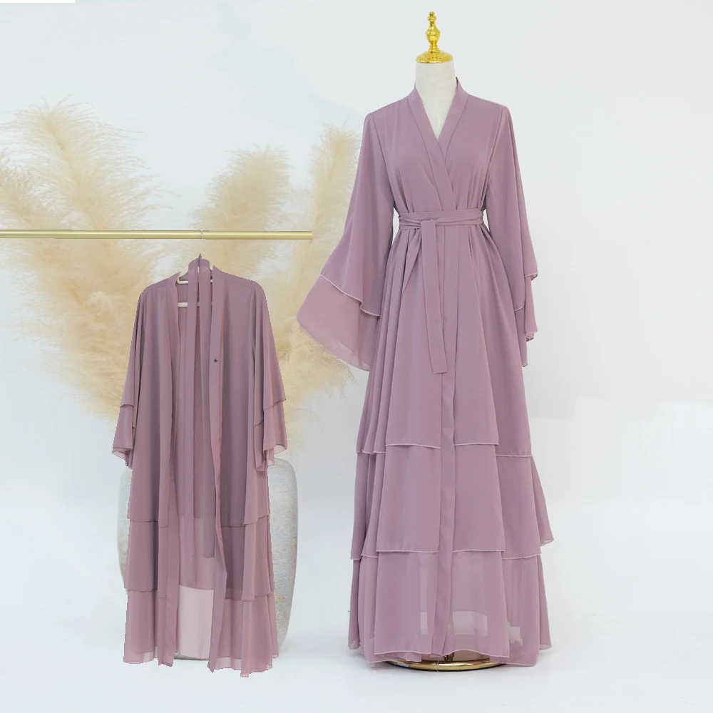 

Dubai Parent-Child Cardigan Robe Muslim Women Girls Kimono Jalabiya Open Abaya Turkey Kaftan Kebaya Kids Mom Daught Dress Abayas