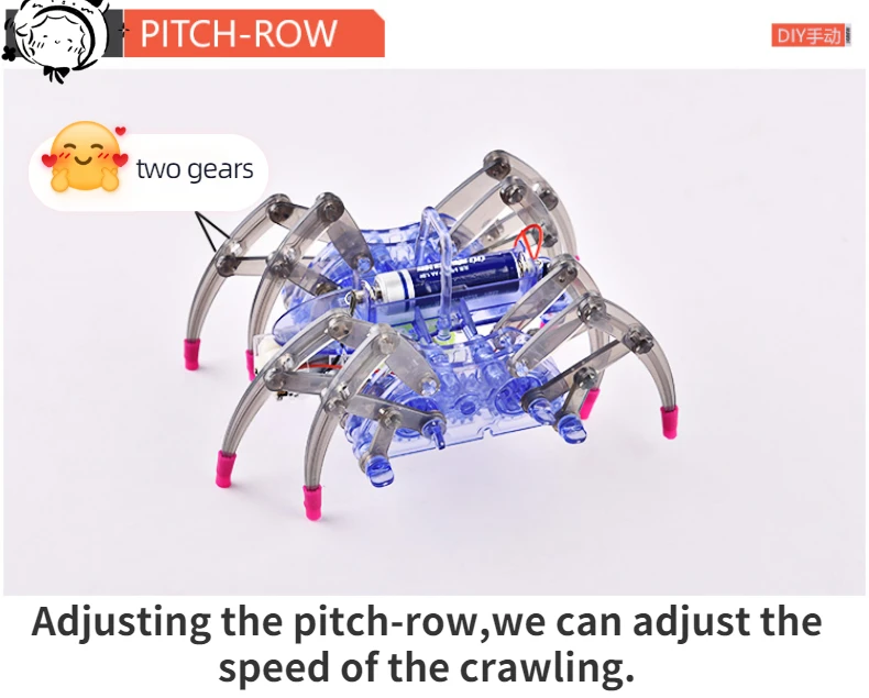 Heißer Verkauf Neue Elektrische Roboter Spinne Spielzeug DIY Pädagogisches Stem Robotic Baut Kits für Kinder Weihnachten Halloween Geburtstag Geschenke – Detail 5
