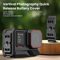 Quick Release Adapter Battery Cover Sponge Silicone Pad Action Camera Battery Side Cover Lightweight Aluminum Alloy for Tripod