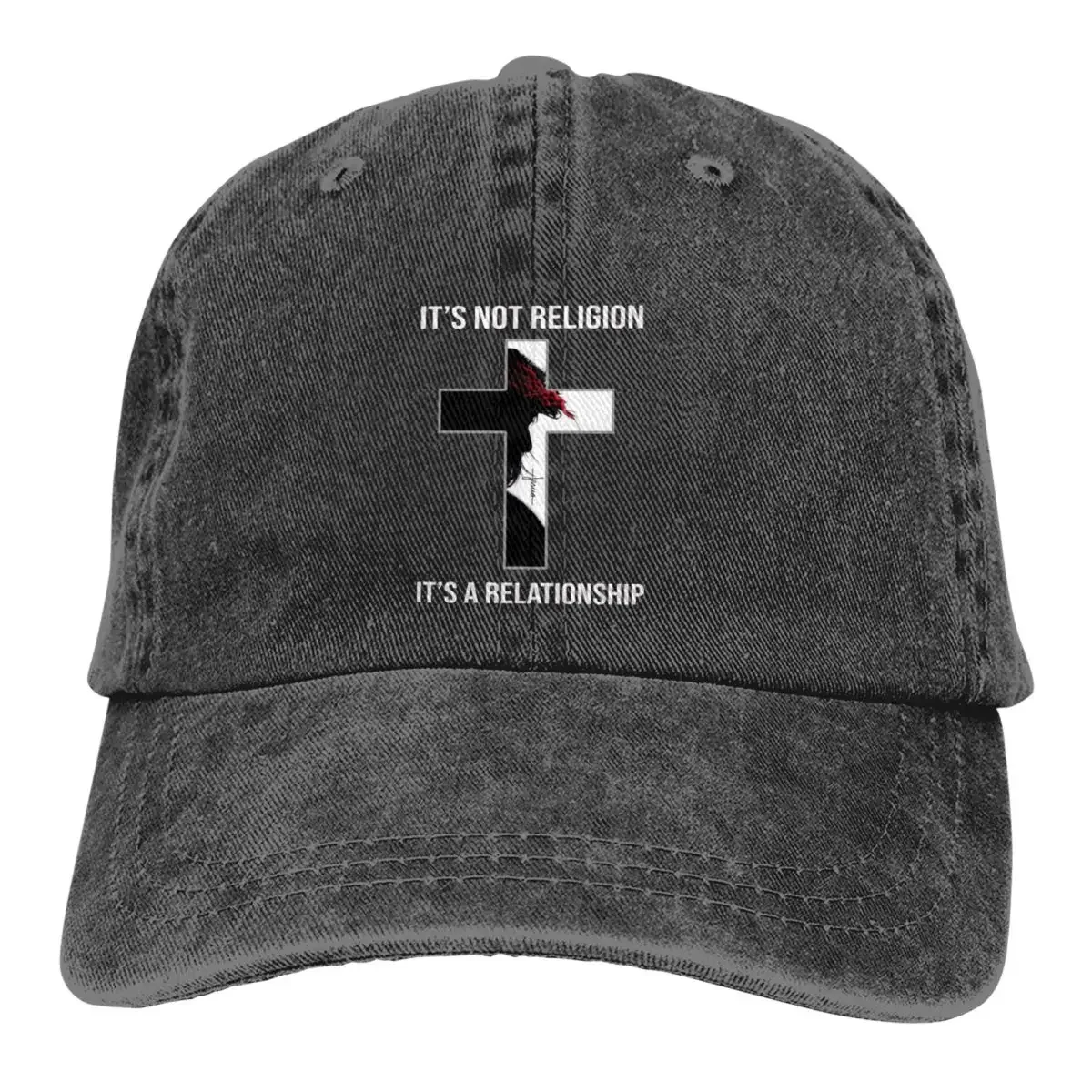 Jesus Multicolor Hat Peaked Men Women's Cowboy Cap It's A Relationship Baseball Caps Personalized Visor Protect Hats