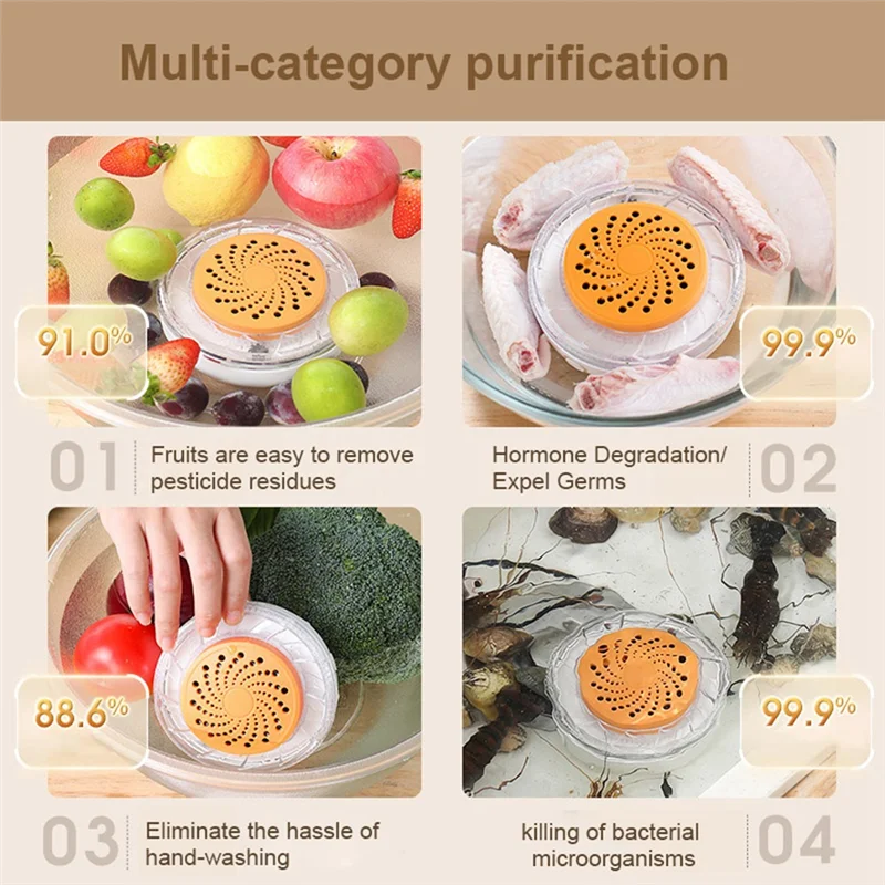 B47B-Household Multifunctional Purifier Fruit And Vegetable Cleaner Grains Seafood Meat Disinfectant Machine
