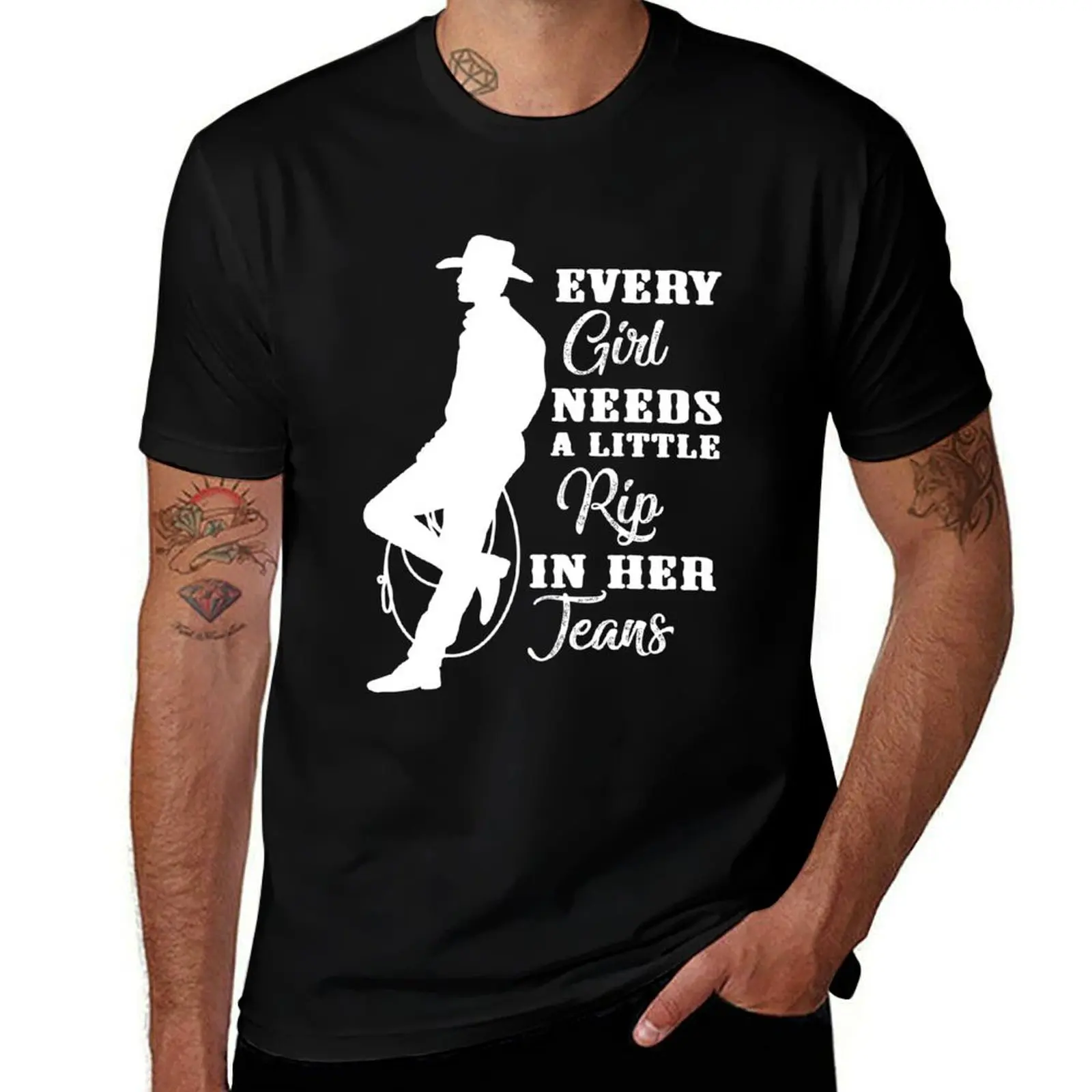 

Every Girl Needs A Little Rip In Her Jeans Classic Vintage T-Shirt cotton tshirt 100% man t shirts for men casual T-shirt