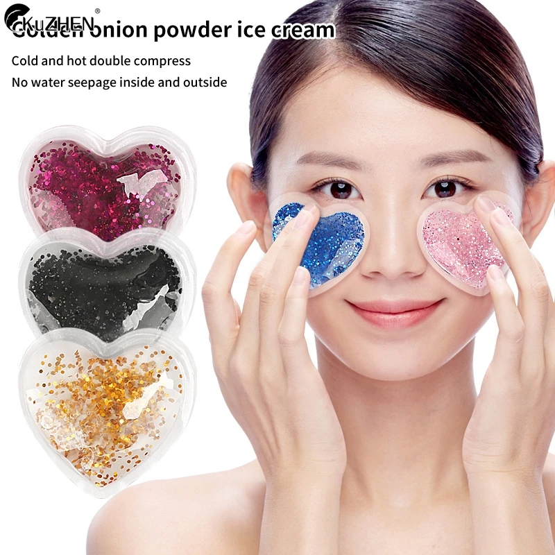 Gel Eye Bag Patch Reusable Gel Eye Ice Pack Hot Cold Eye Patches Reusable Gel Eye Cooler Heater Patches Relieves Puffiness