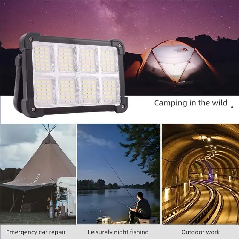 A25F-Multi-Function Flashlight Portable Solar LED Camping Light,Emergency Lighting, Via Solar Or Type-C And USB Charging