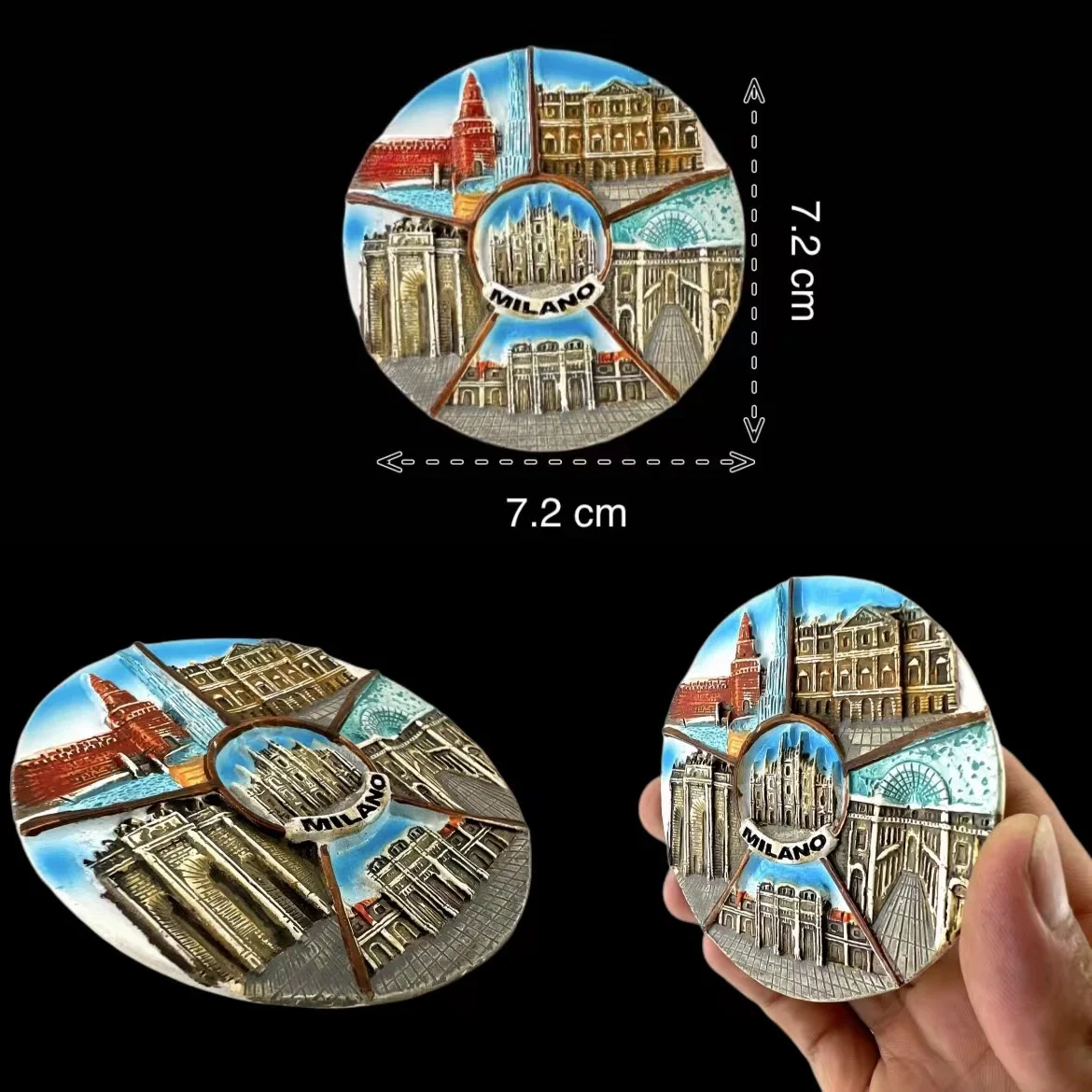 Milan Italy Fridge Magnets Souvenir Duomo Di Milano Sforza Castle Travel 3D Memorial Magnetic Refrigerator Stickers Gift