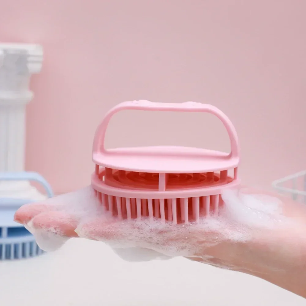 Silikon Kopf Kopfhaut Massage Kamm Shampoo Pinsel Haar Waschen Kamm Peeling Bad Dusche Pinsel Körper Peeling Salon Haar Pflege Werkzeuge