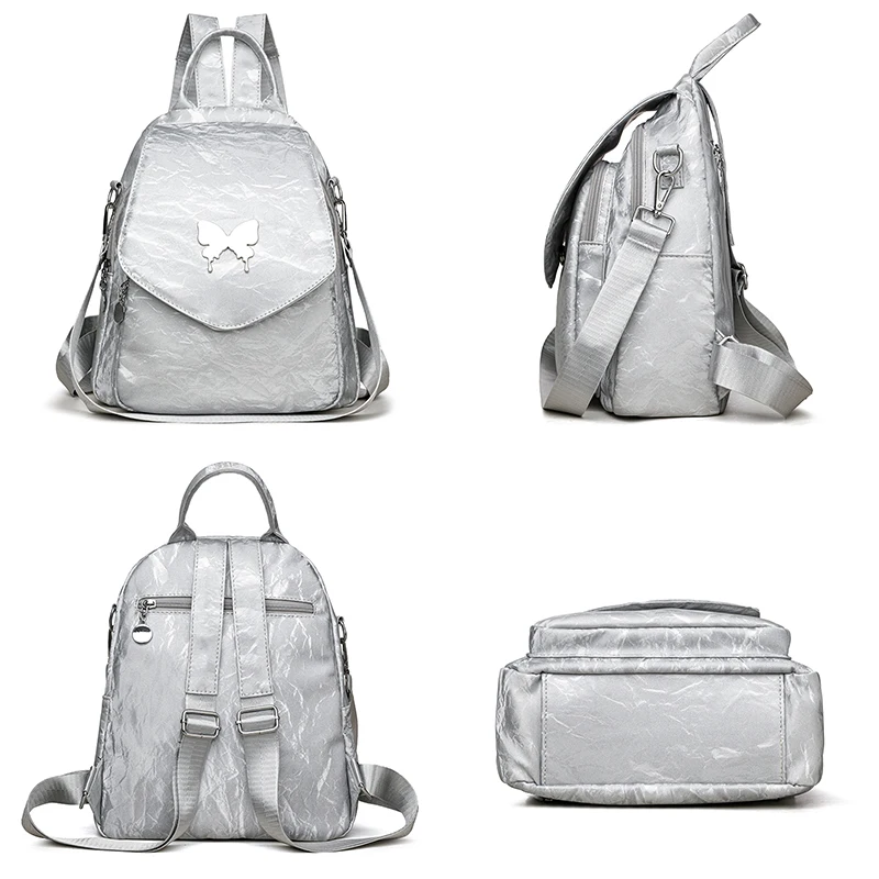 Fashion Backpack 2024 New Versatile Backpack For Women High Quality Leather Knapsack Light Luxury Commuting Simplicity Femininas