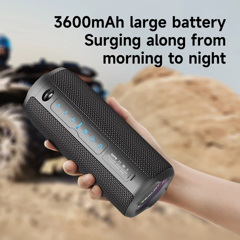 ZEALOT S49PRO Portable Bluetooth Speaker 20W IPX6 Waterproof Powerful Sound Box Bass Boost Dual Pairing True Wireless Stereo