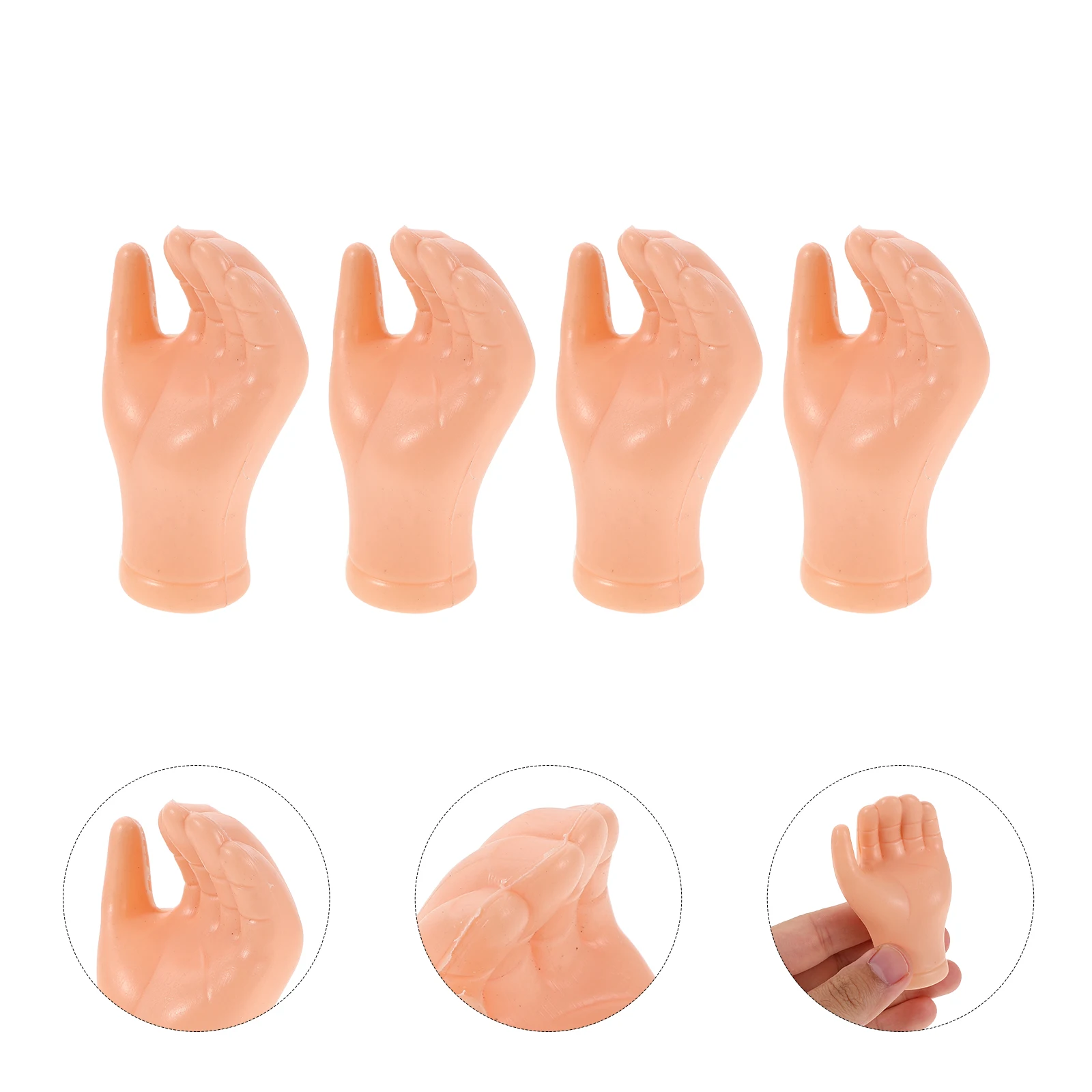 

12 Pairs Simulation Hand Accessories Joints Replacement Prosthetic Little Plastic Hands