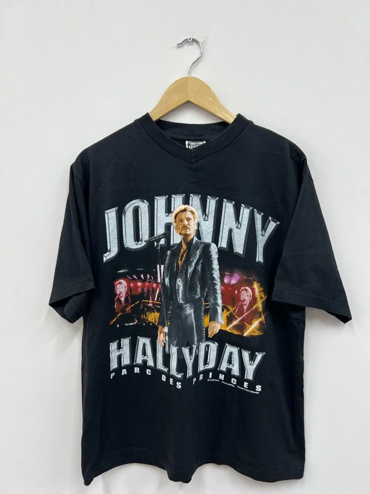 Johnny Hallyday 2002 Vintage T-Shirt Funny Short Sleeve Tshirt Streetwear