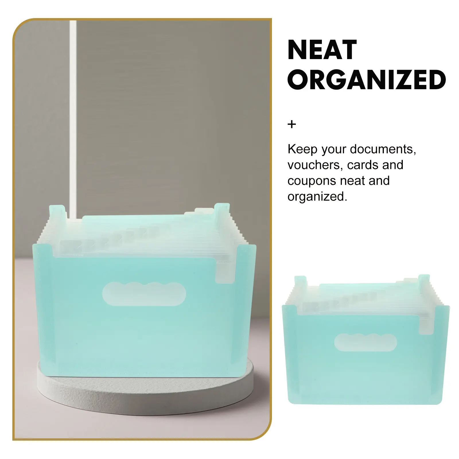 

Fine Craftsmanship PP Accordion File Folder for Document Organization Receipts Coupons Cards Vouchers Portable Compact Design