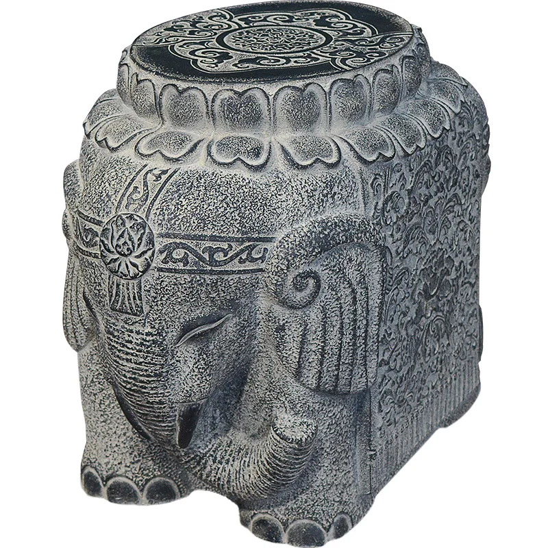 

Antique Elephant Tea Table Creative Villa Courtyard Outdoor Garden Layout Table Small Yard Art Tea Table