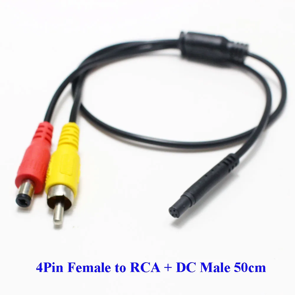 1Pcs 4 Pin Female To Video Power Male For Streaming Recorder Reverse Image Rear View Camera Connection Cable