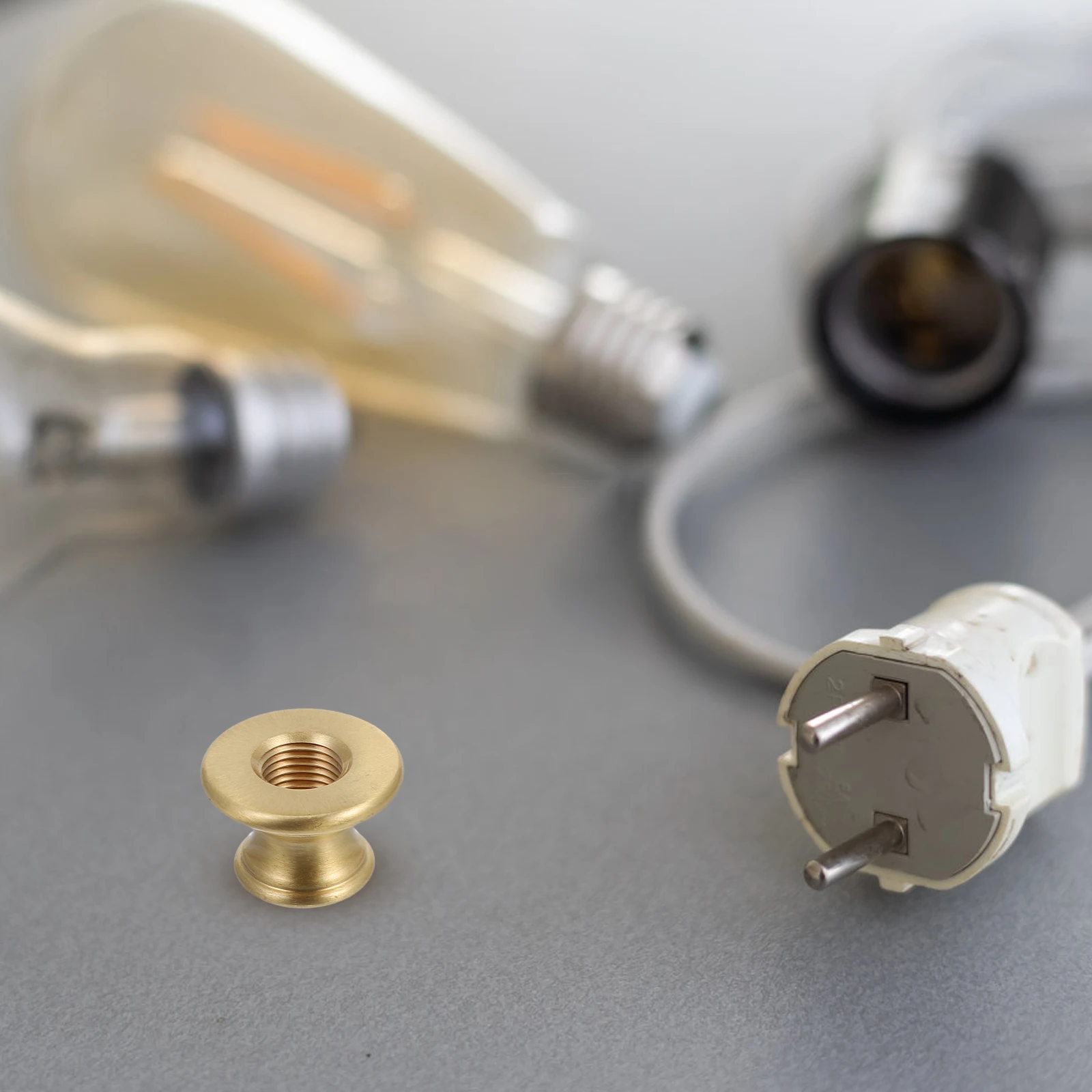 

Brass Light Fixture Parts Table Accessories Internal Teeth Pipe Connector Coupling Thick Washer Solid Brass Connector Repair Rod