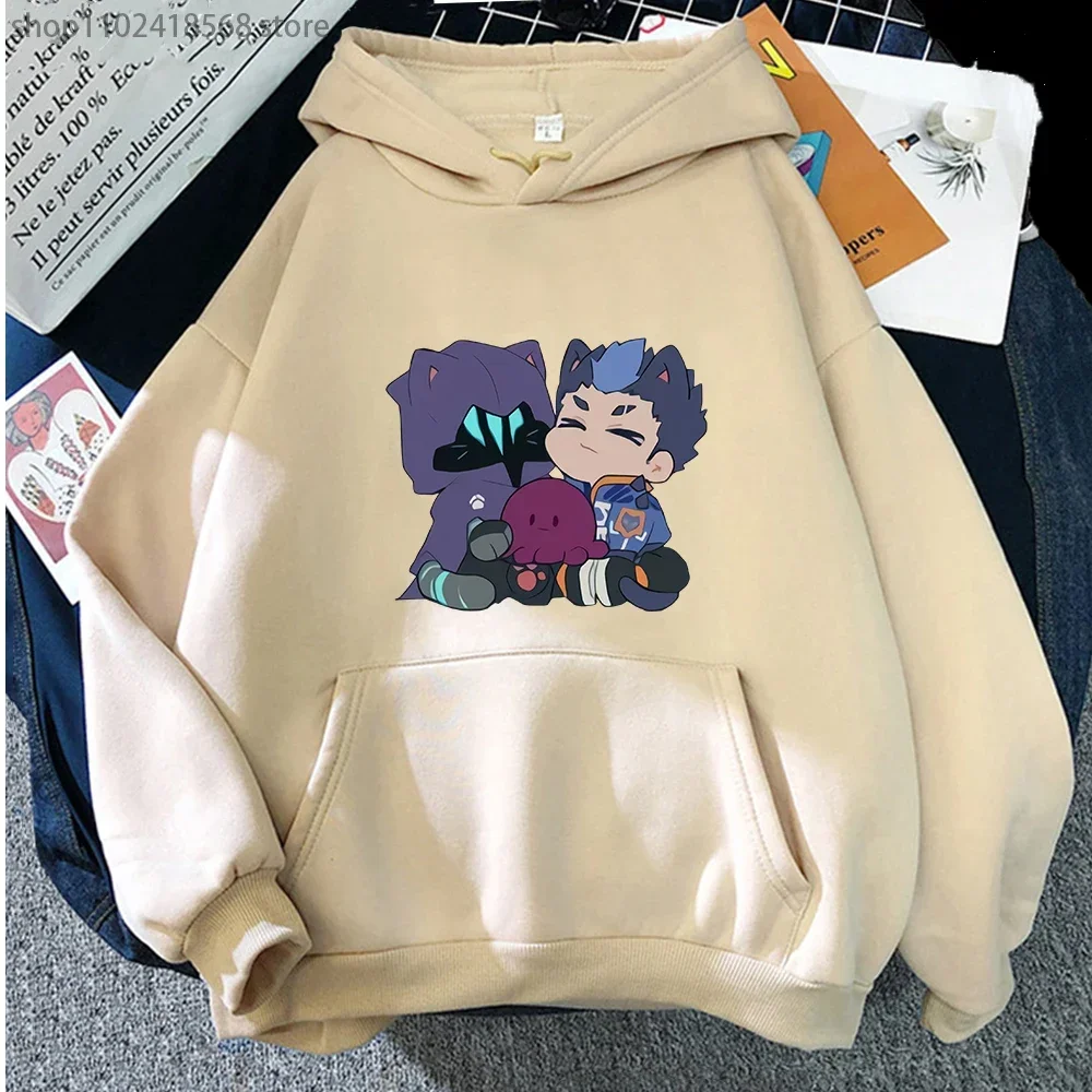 Omen Cartoon Cute VALORANT Hoodie Men Clothes Winter Fashion Women Tops Boys Girls Game Sweatshirt Harajuku Oversize Hoodies