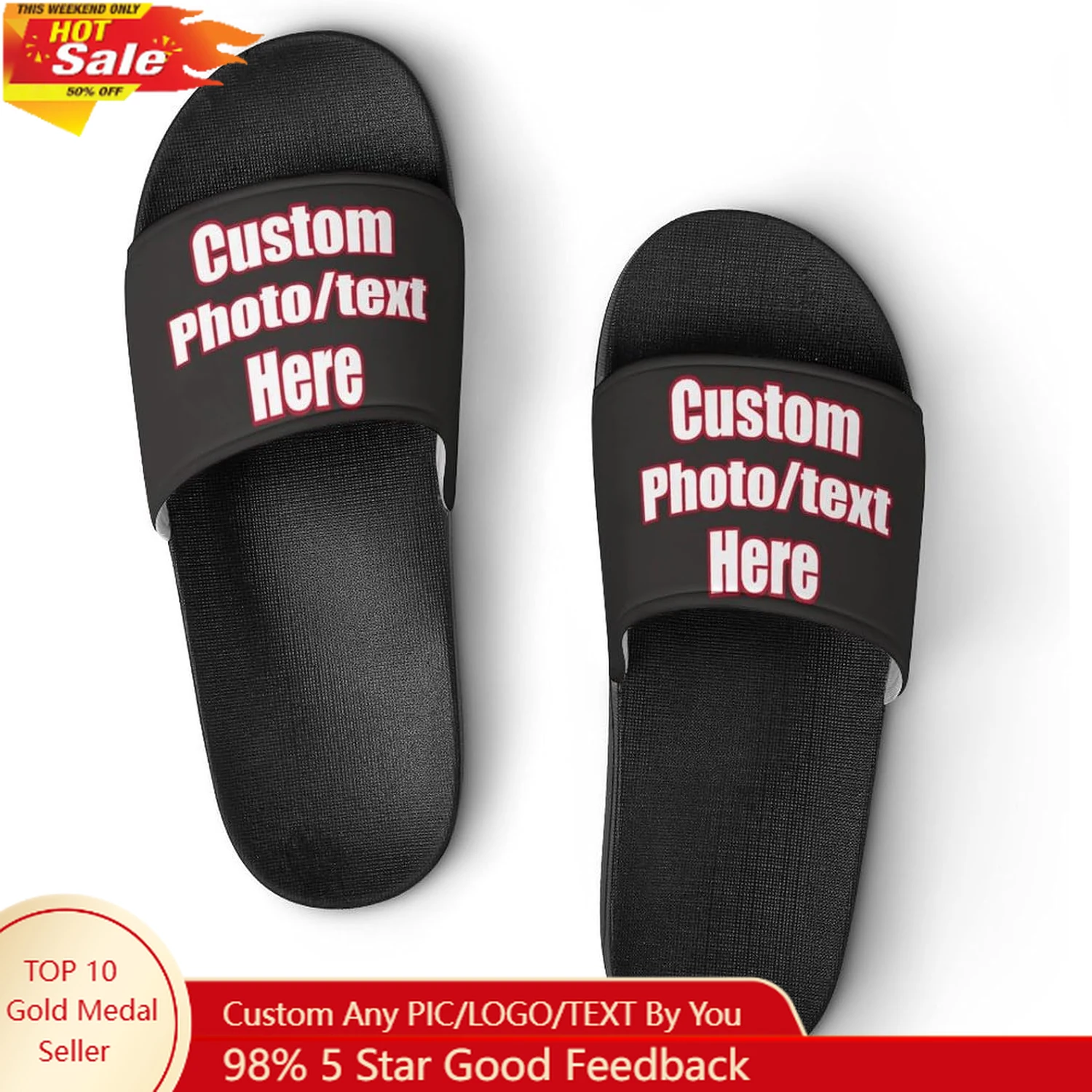 

Custom Slippers Man Woman Indoor Flip Flops Tailor Made Slides Sandals Design Photo Text Logo Bath Shoes Family Wear Soft Soles