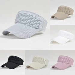 Respirável Anti-UV Sun Hats para Homens e Mulheres, Ajustável, Vazio Top, Visor Caps para Tênis, Golfe, Corrida, Viagem, Praia, Esporte, Ao ar livre, Novo