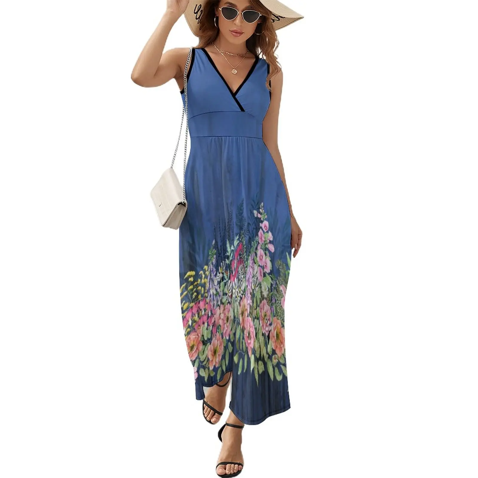 

Le sacre du printemps - a spring-like floral border Sleeveless Dress Dress woman Women's skirt Women's summer suit