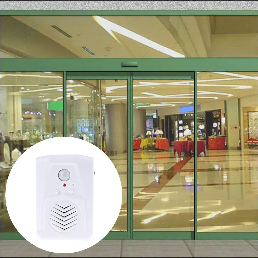 Electric Voice Prompt Doorbell Replaceable Sound Visitor Welcome Doorbell Battery Powered Wireless Burglarproof for Supermarket