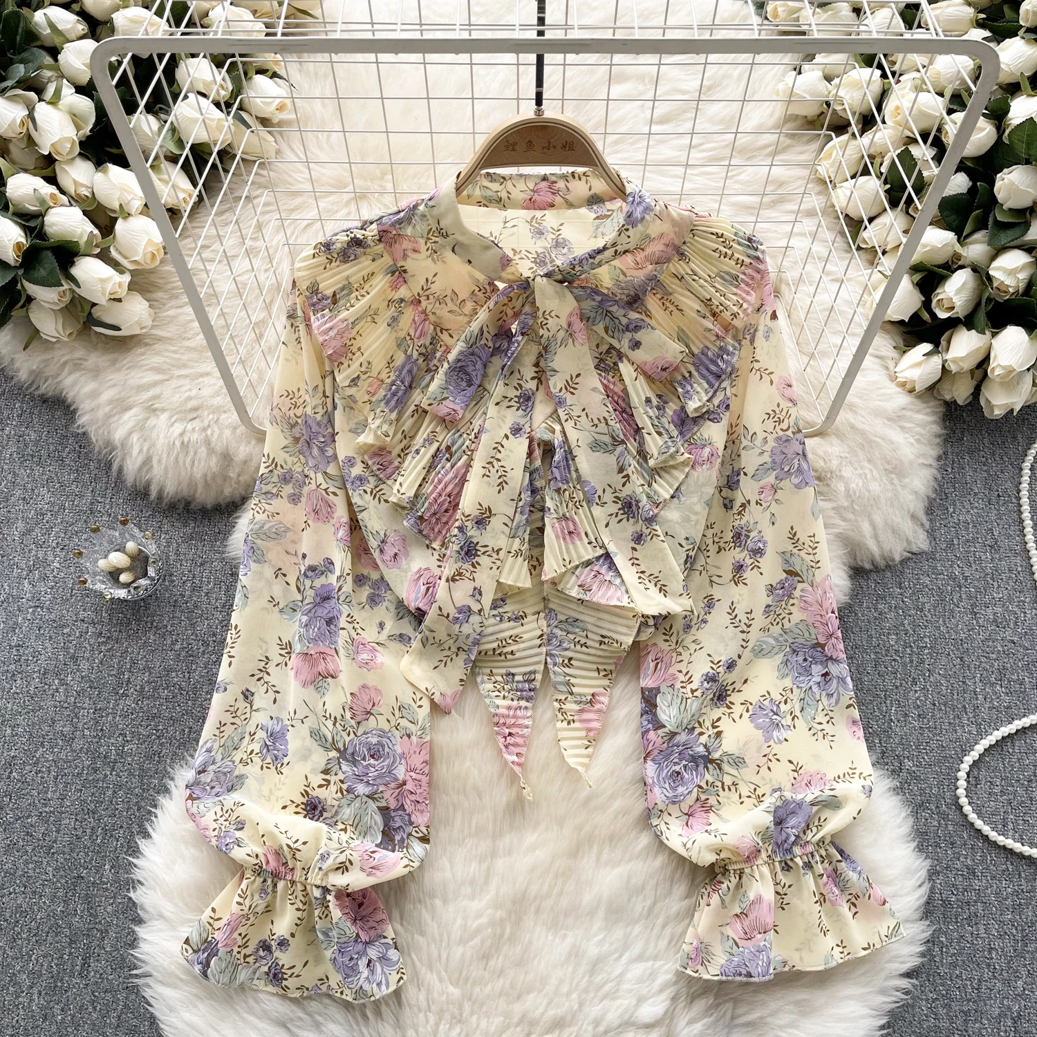 Women Chic Ruffle Bow Tank Top Sexy Korean Fashion Puff Long Sleeve Crop Top Summer Women Blouse