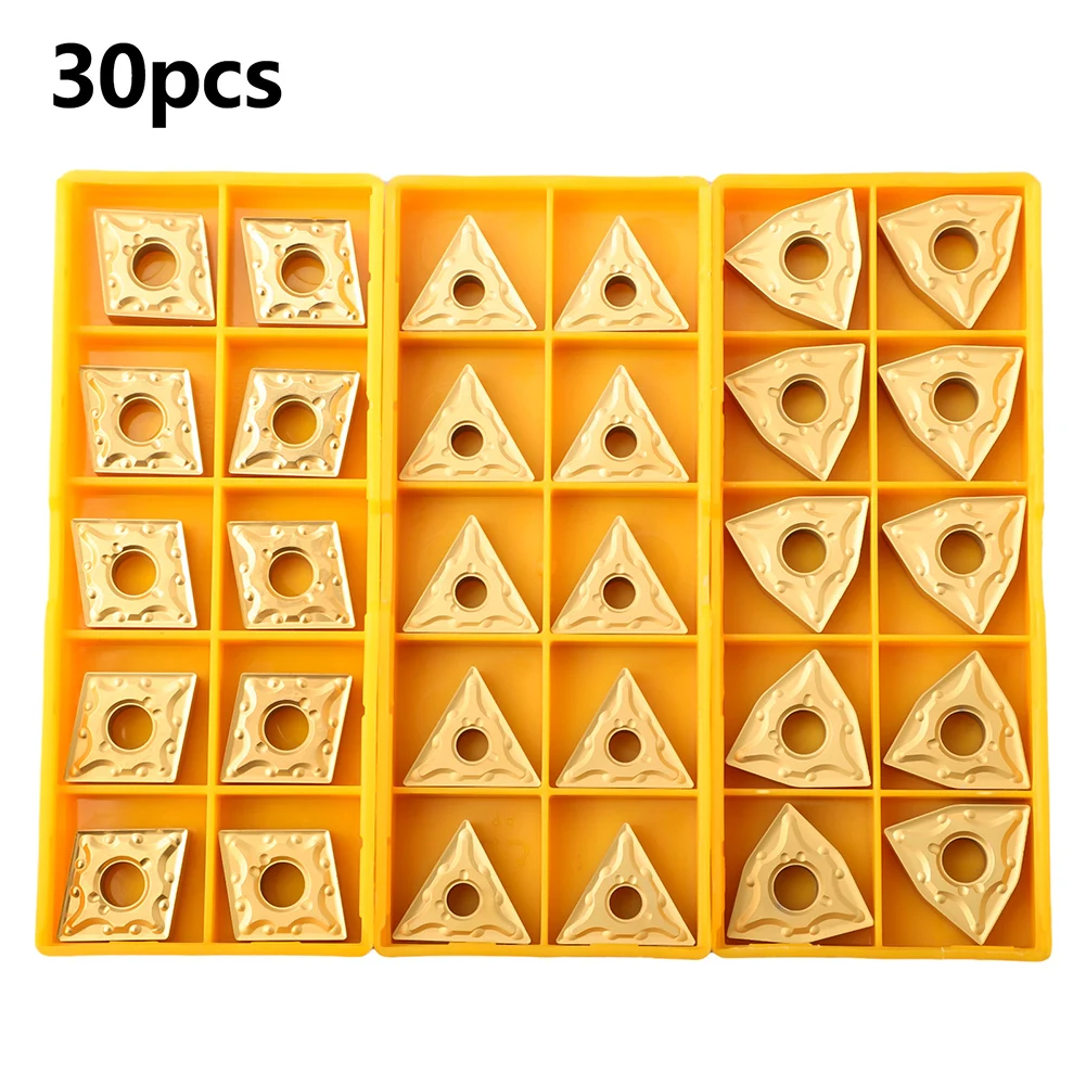 

30Pcs CNMG431Carbide Inserts Turning Lathe CNC Blade Box Kit For Metal Steel Polishing Processing Tools