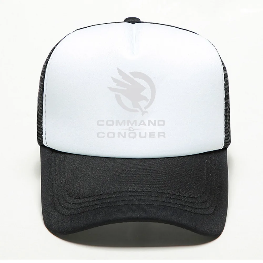 men's Black White Immortal faces band poster Command Conquer baseball cap Men Fashion Style Summer mesh breathable trucker hat