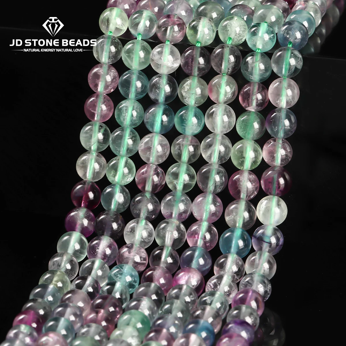 

5A Quality Natural Multicolor Fluorite Bead Round Loose Spacer Stone Bead for Jewelry Making DIY Necklace Bracelet Accessories