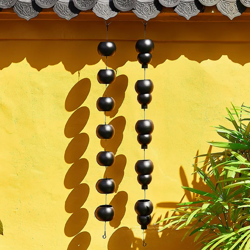 Villa courtyard rain Japanese eaves drain pipe water diversion  rain gutter water diversion sewer