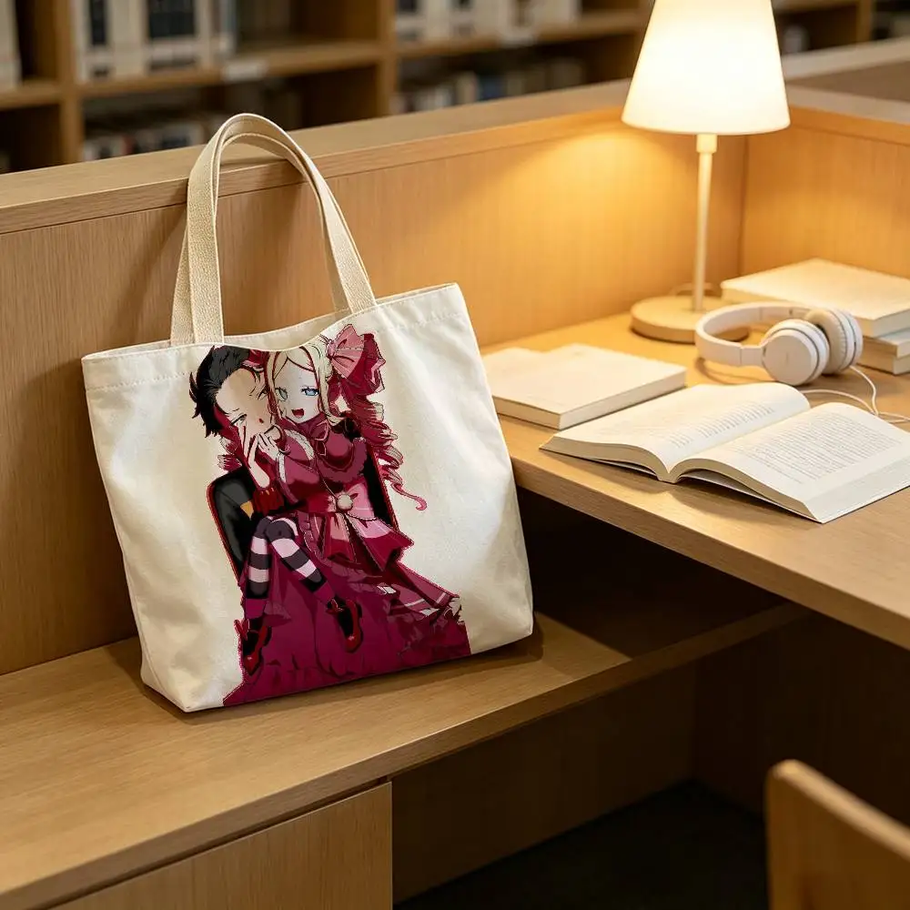 Re Z-ZERO S-Starting Life in Another World Print Bag Eco Shopper Cotton Jute Bag Reusable Bag Foldable Reusable Sac Tissu