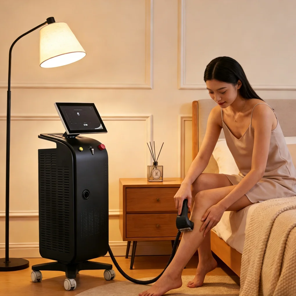 

808nm Diode Laser Hair Removal Machine, Alexandrite Painless Permanent Depilation, Vertical Salon Equipment for Face Underarm