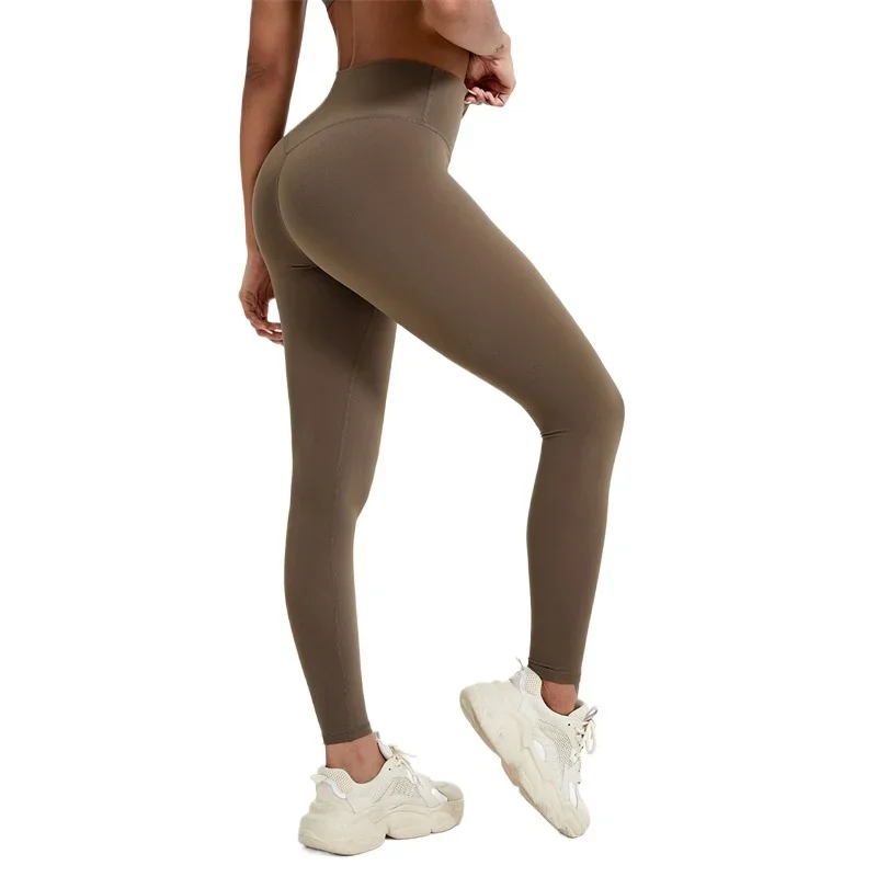 Zen Rhyme Nude Feel V Waist Hip Raise Yoga Pants Outdoor Pilates Running Exercise Workout Pants Slim No Embarrassment Line Base