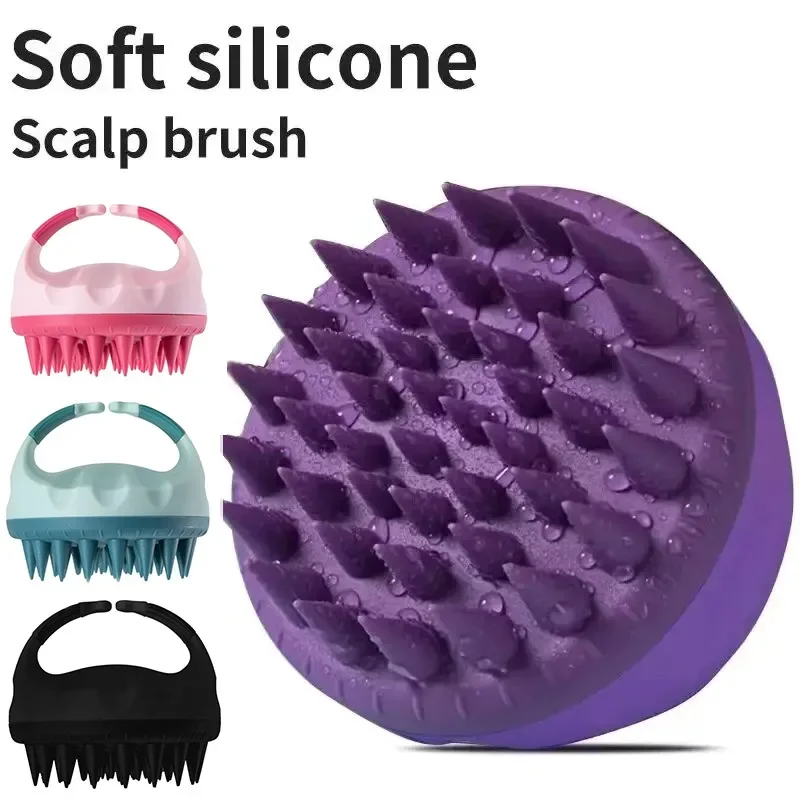 

Scalp Brush Massager Sculp Scrubber Brush Wheat Straw Biodegradable Silicone Shampoo Brush Hair Scalp Massager For Hair Growth