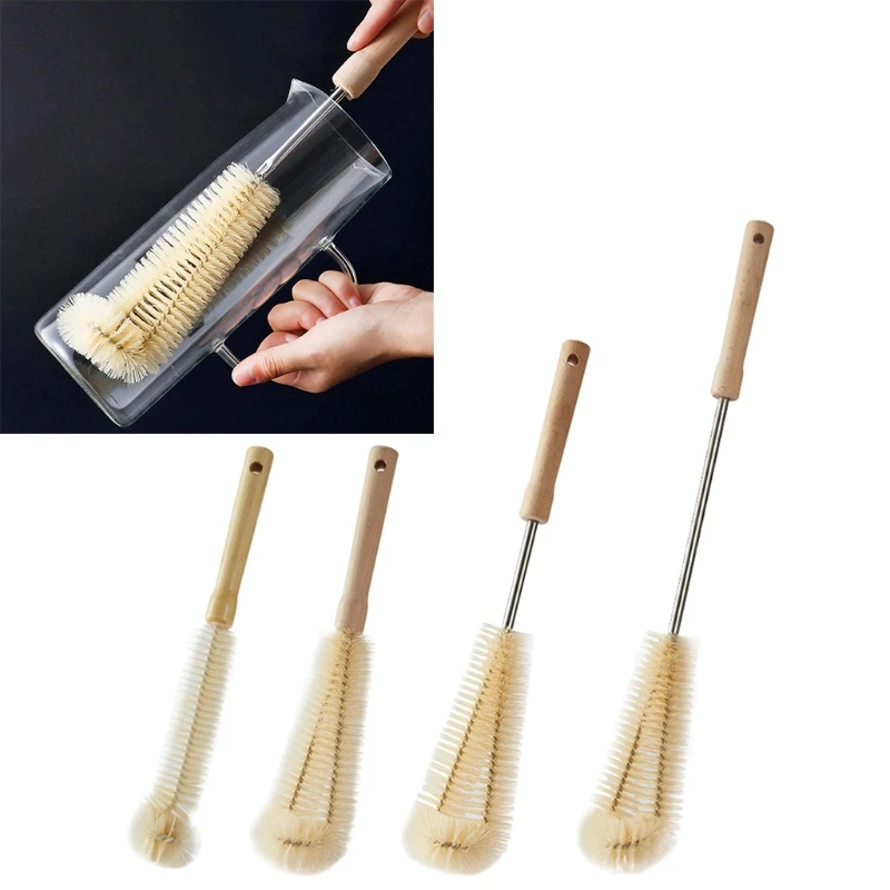 Cleaning Brush with Handle and Hanging Hole Space Saving Multifunction for Cleans Hard to Reach Wide Mouth Jars