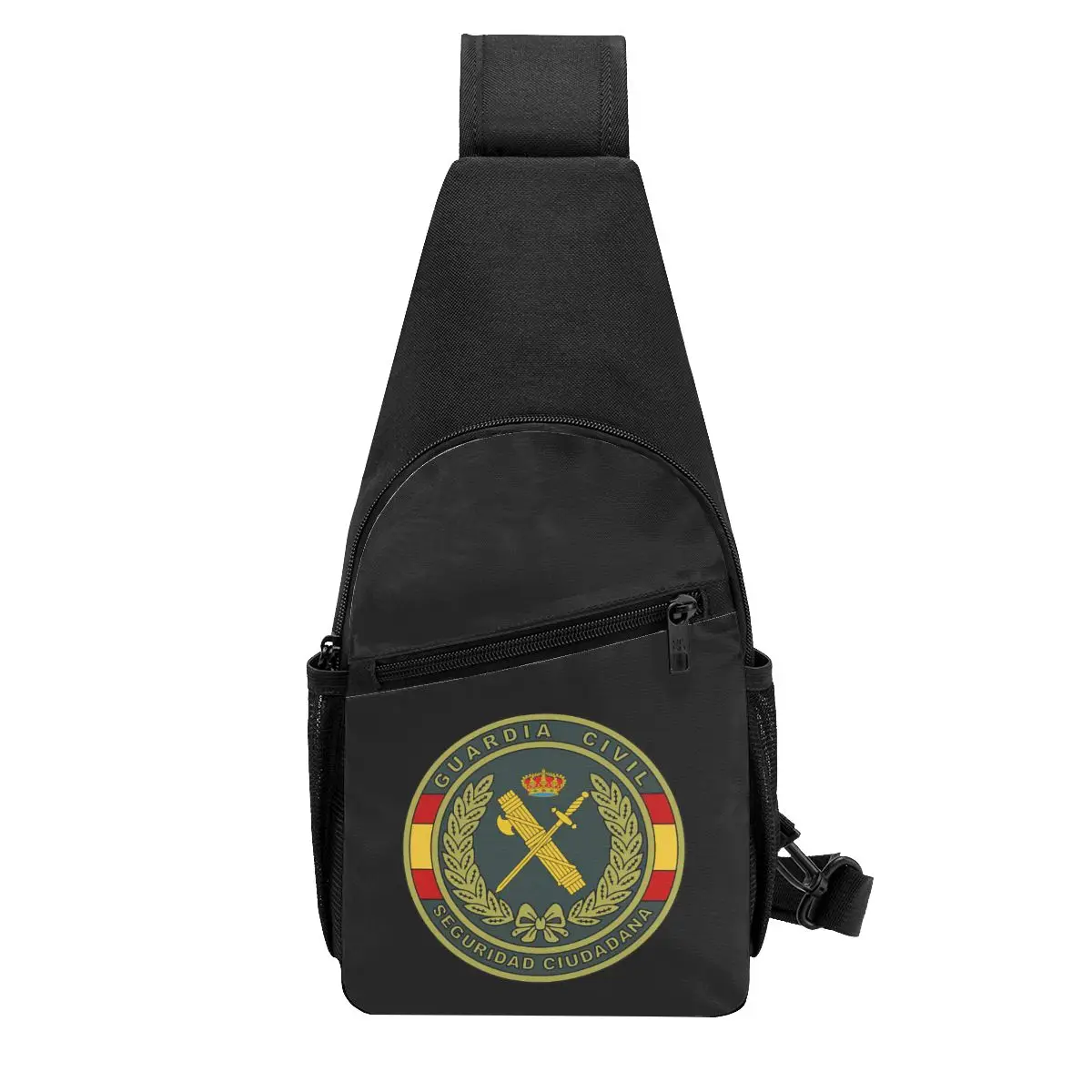 Emblem Of The Spanish Civil Guard Chest Bag Men Sling Crossbody Backpack Chest Bag Traveling Hiking Daypack Shoulder Bag