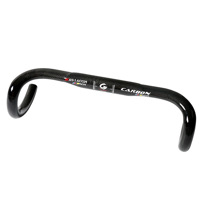 Newest Racing Road bike 3K Full Carbon Fibre Handlebar Carbon Bicycle Bent Bar Slub Shape 31.8*380-460mm Lightest