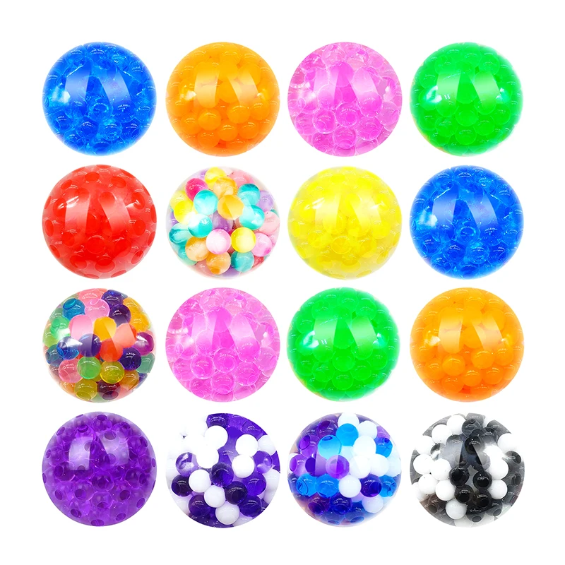 1PC 4.2 ซม.TPR Pinch Le Grape Ball ผู้ใหญ่ของเล่นเด็ก Pinch Rainbow ลูกปัดความดันลด Ball Vent Ball Decompression ของเล่น