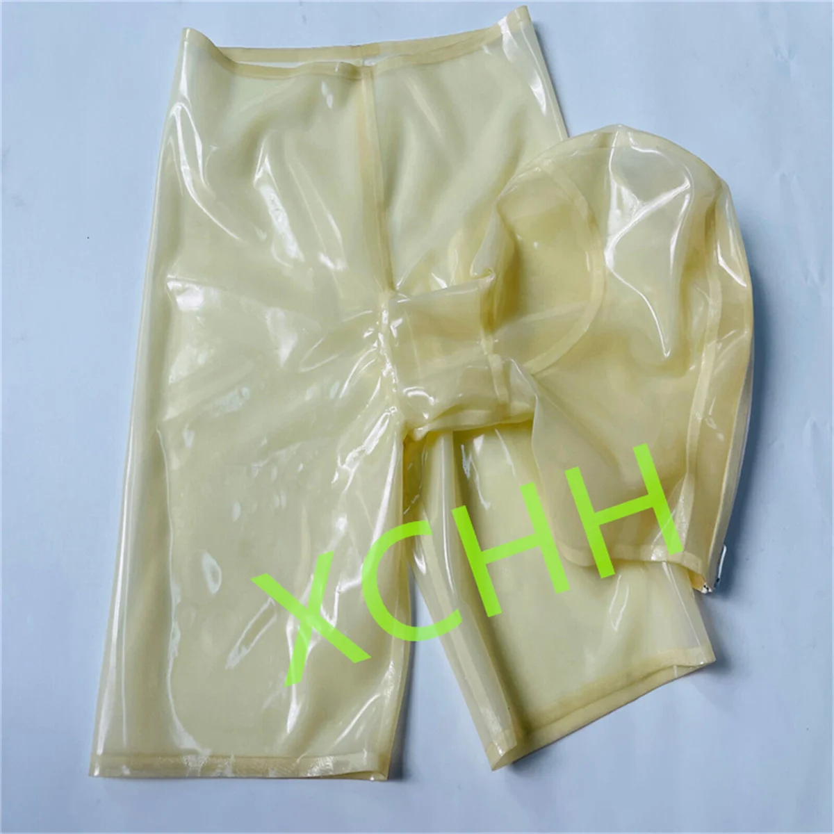 

Latex Men Shorts Rubber Briefs Underpants with Hood Male Shorts Pants Handmade Boxer Cosplay Costumes Custom Made
