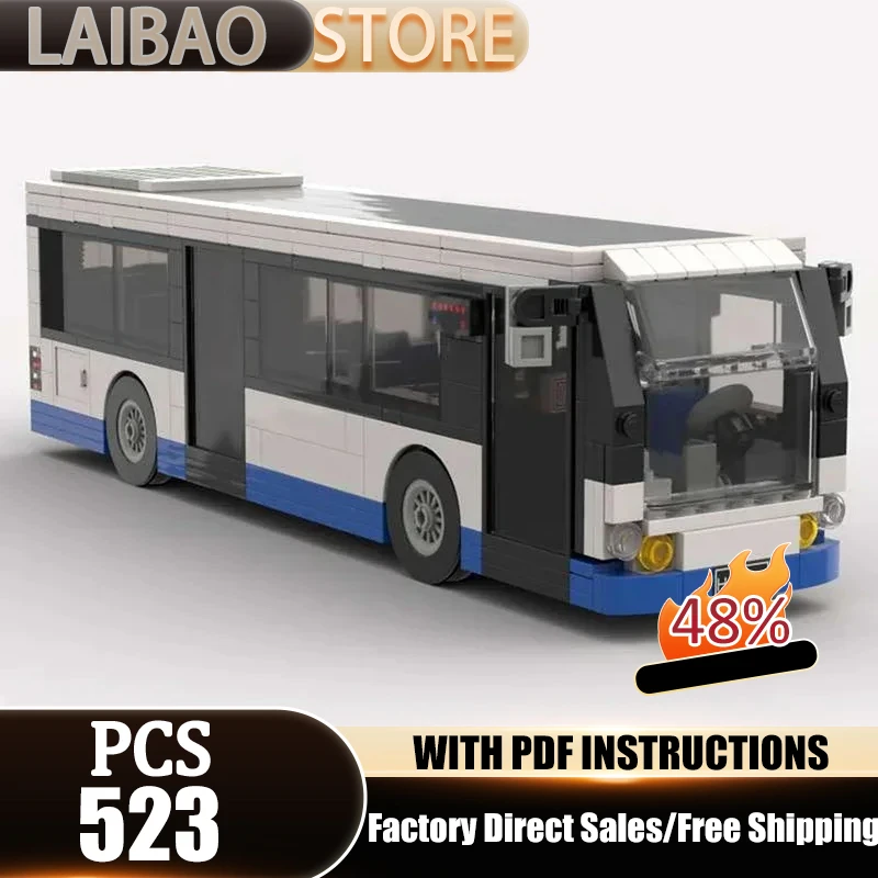 

Конструктор City Cars: Модель городского автобуса GVB, технологичные кирпичики, модель городского транспорта, DIY-сборка, праздничный конструктор, подарки