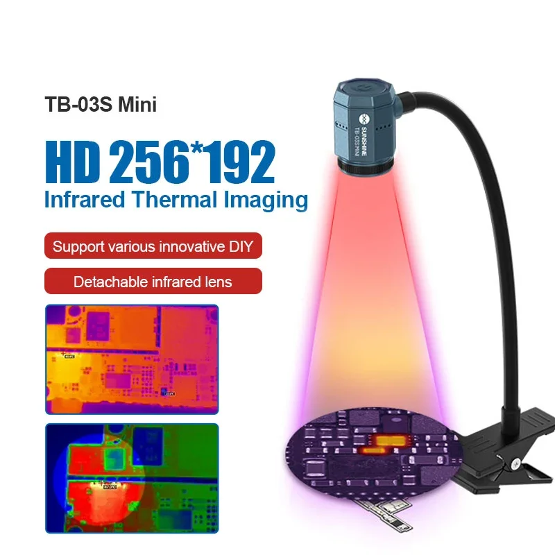 TB-03S Mini Infrared Thermal Imaging Instrument 256*192, Mainboard Short Circuit Detection Pcb Fault Quick Diagnosis