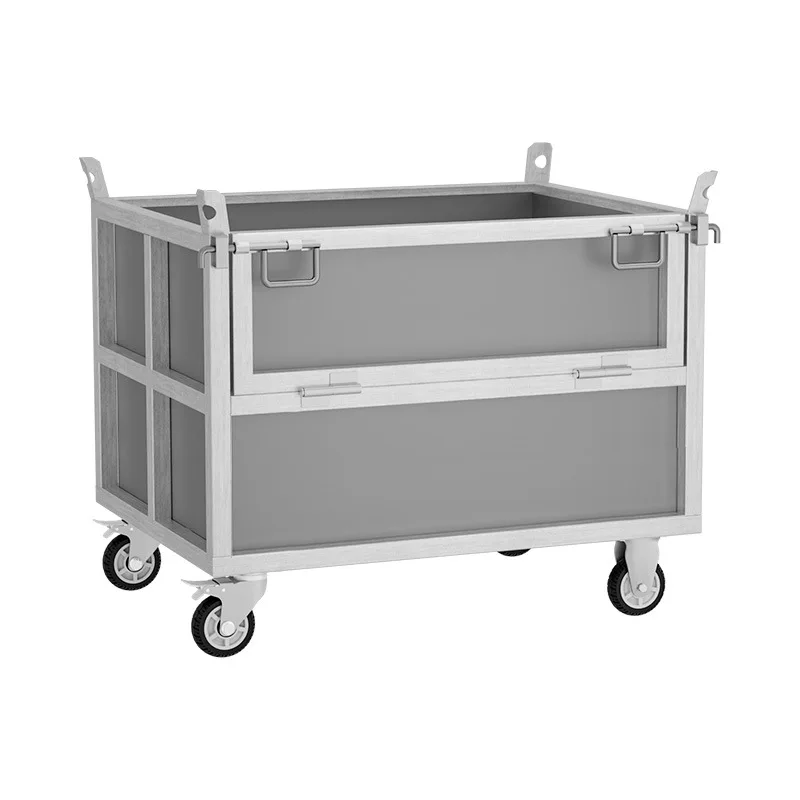 Customizable iron frame Heavy duty iron plate Iron turnover box Metal scrap Large capacity folding stacking parts box