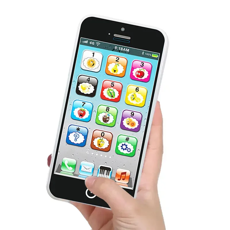 

Mobile Vocal Toy Children Simulation Phone Baby Musical Early Educational Toys English Learning Cellphone with Light Sound