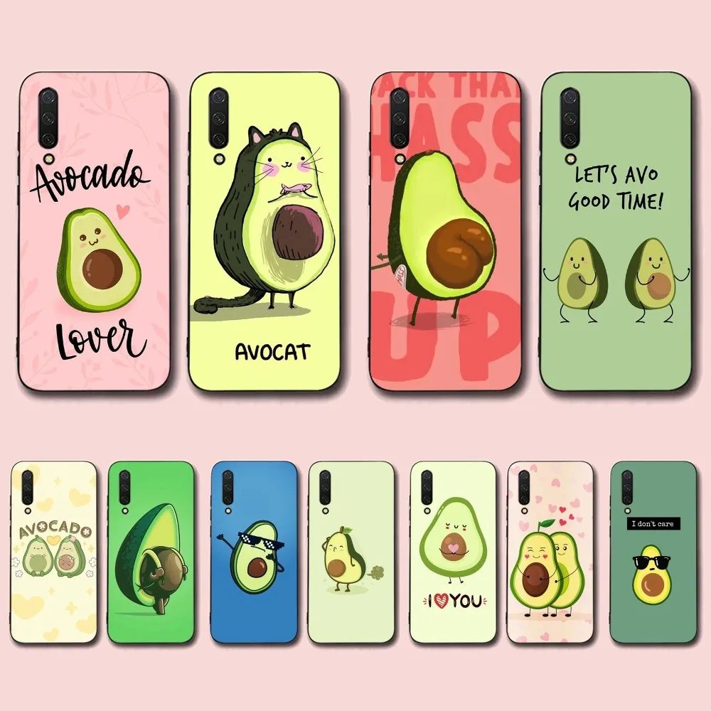 Cute Cartoon Avocado Food Phone Case For Xiaomi Mi 5X 8 9 10 11 12 lite pro 10T PocoX3pro PocoM3 Note 10 pro lite