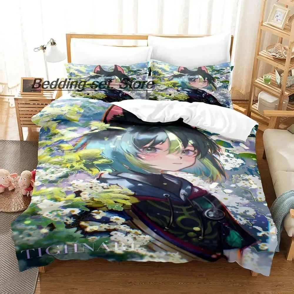 Kawaii Anime Game Genshin Impact Tighnari Bedding Set Single Twin Full Queen King Size Bed Set Adult Kid Bedroom Duvetcover Sets