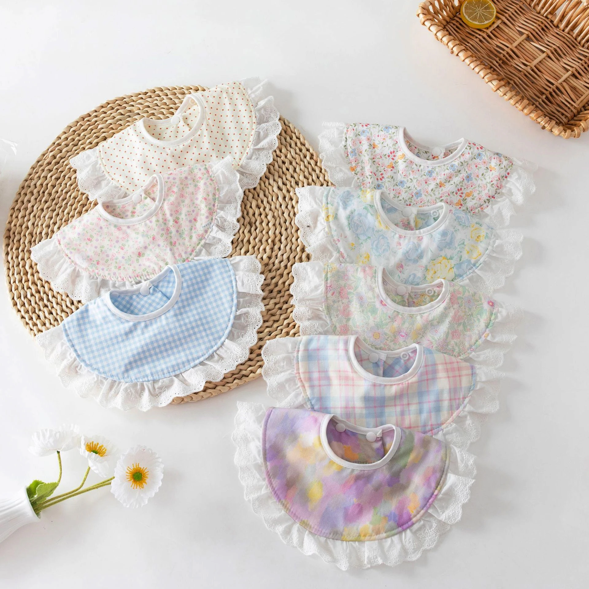 Baby Clothing Dividers - 새로운 면 린넨 타월 아기 턱받이,