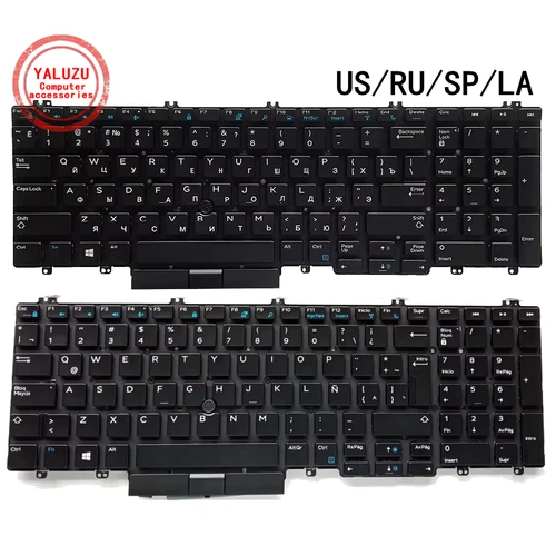 US/RU/SP/LA nuevo teclado para ordenador portátil DELL Precision 15 5540 7530 7540 7730 7740 P74F M7530 E7530 0266YW 266YW