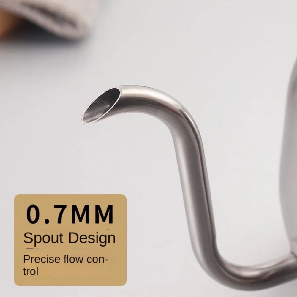 

Новый кофейник 500 мл с ручкой, тонкий носик, кофейник, посуда из нержавеющей стали 304, чайник на гибкой стойке, кухонные аксессуары