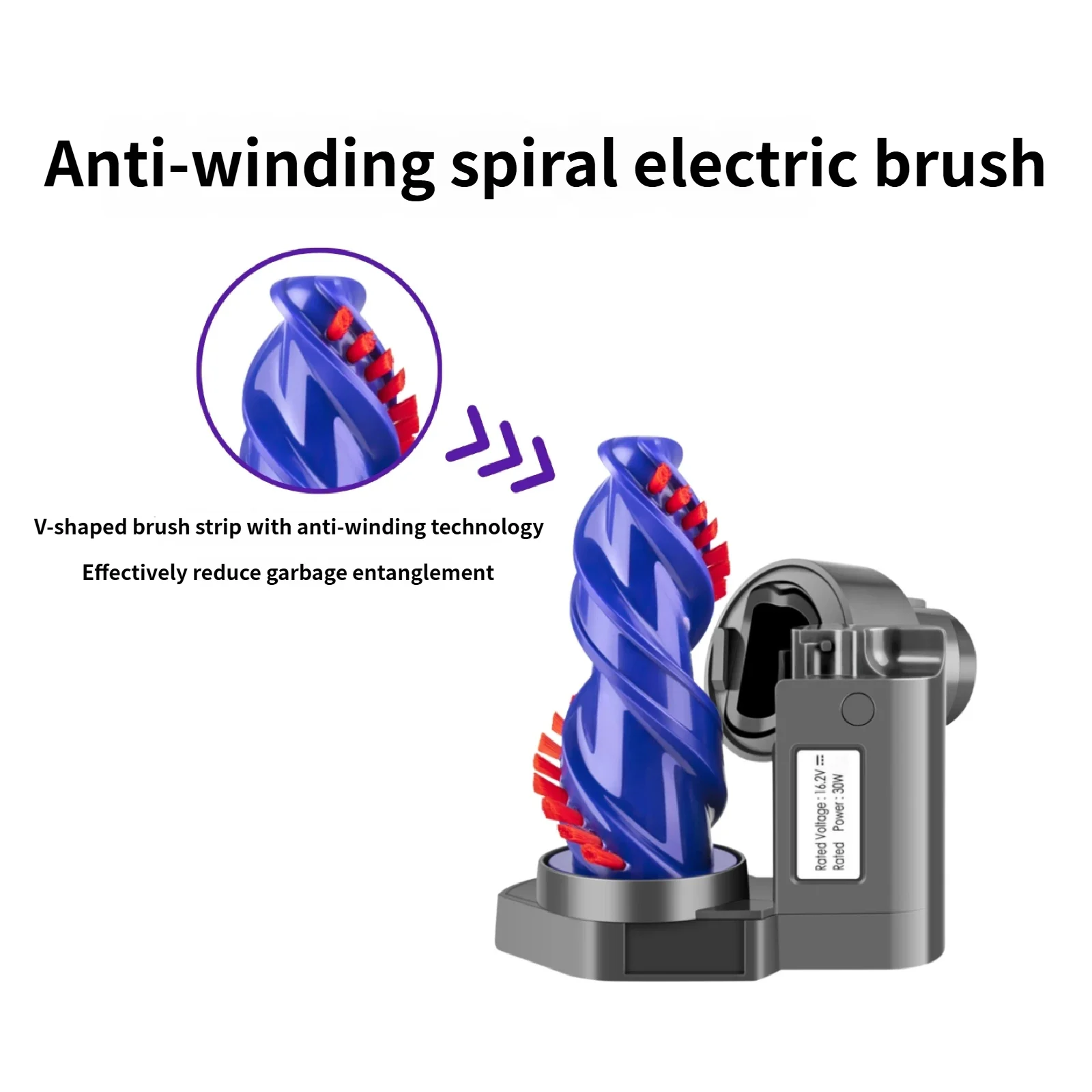 Geeignet für Dyson Staubsauger V7 V8 V10 V11 V15, elektrischer Matratzen-Entmilbungs-Bürstenaufsatz mit Anti-Verwicklungs-Funktion.