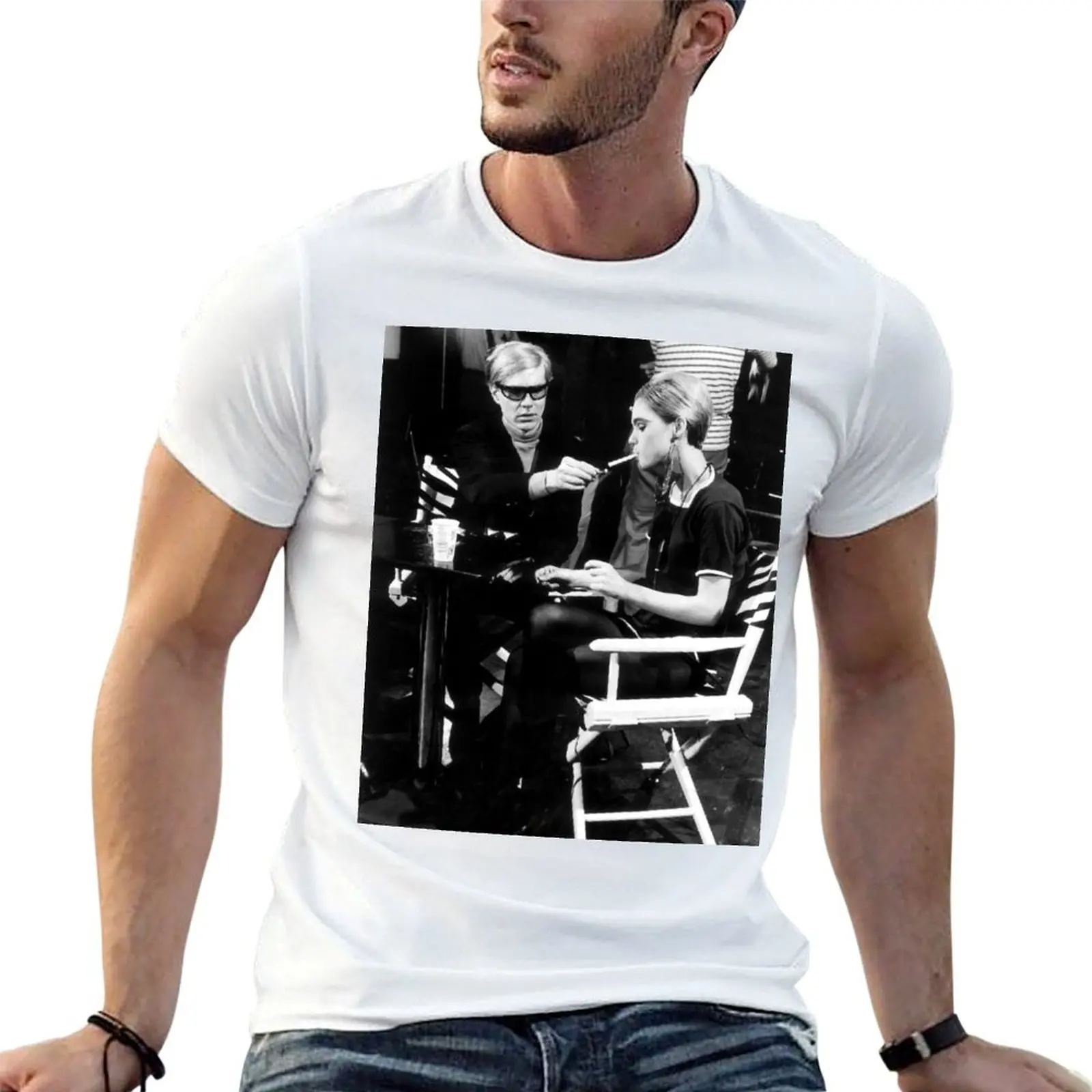 

Edie Sedgwick and Andy Warhol - The factory Girl - Sixties art photography black and white T-Shirt essential t shirt T-Shirt
