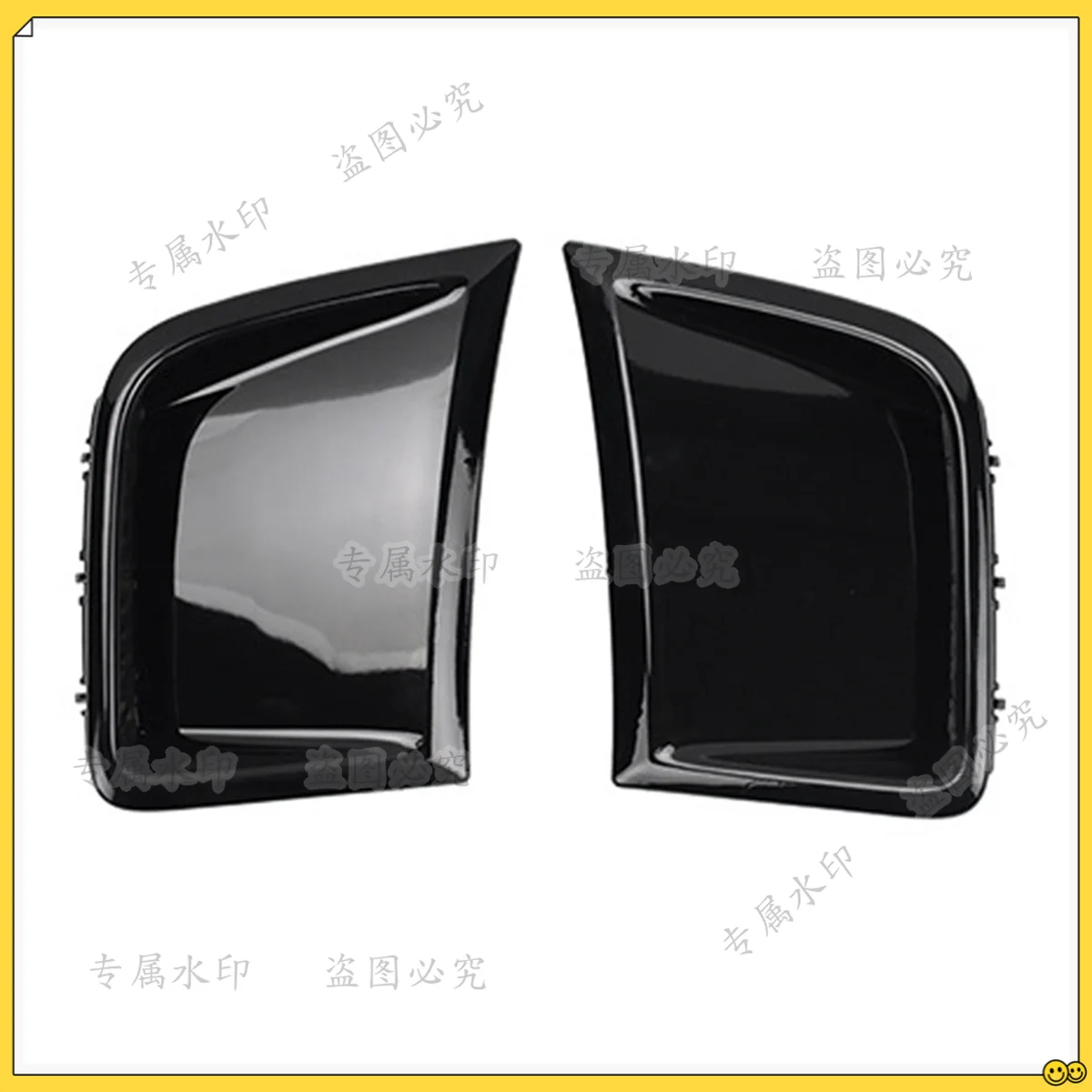 

For Subaru STI WRX GRB Wagon 10th 2008-2014 Glossy Black Engine Hood Fender Outlet Cover Front Bumper Air Vent Trim